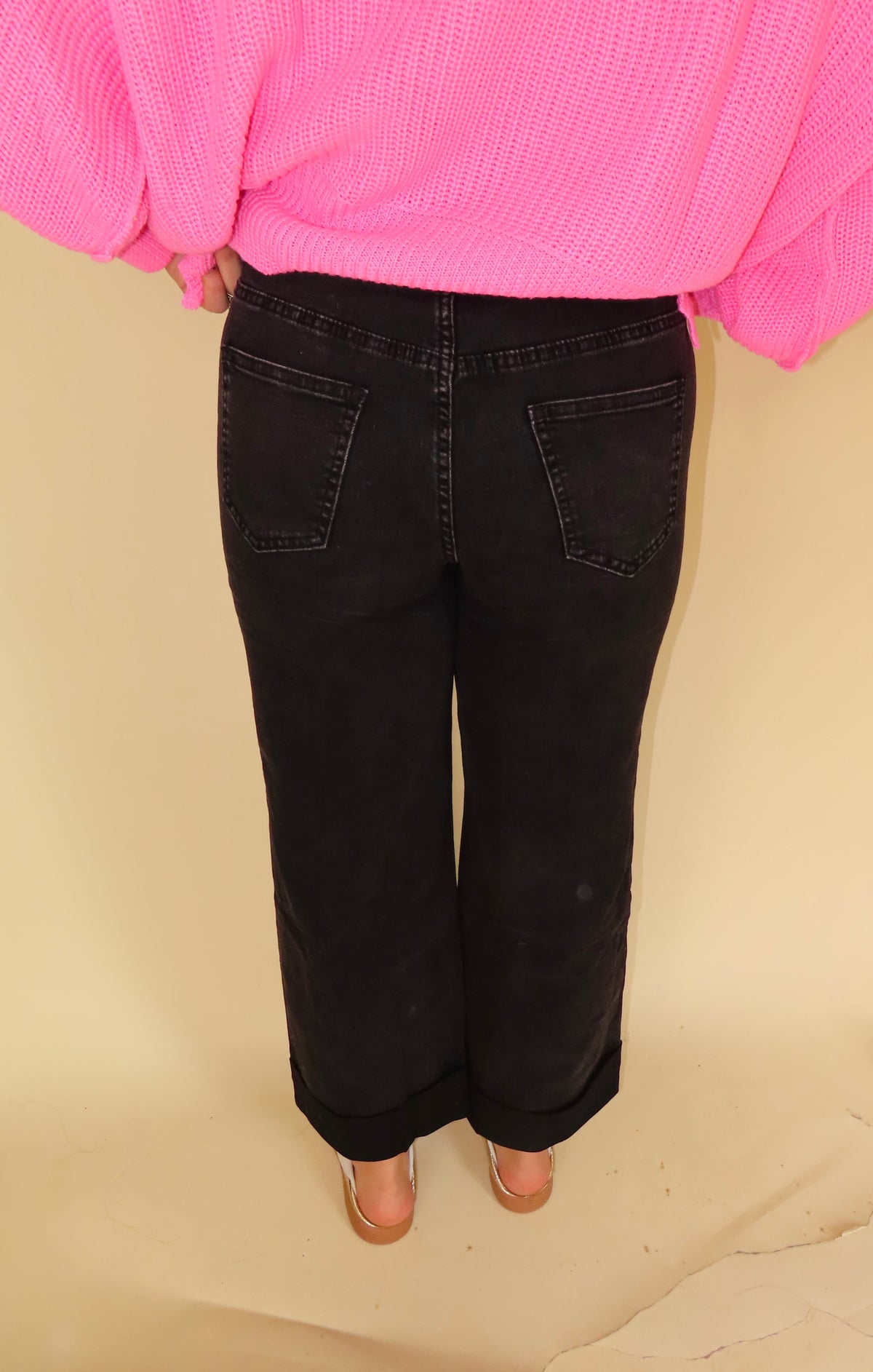 Black studded jean