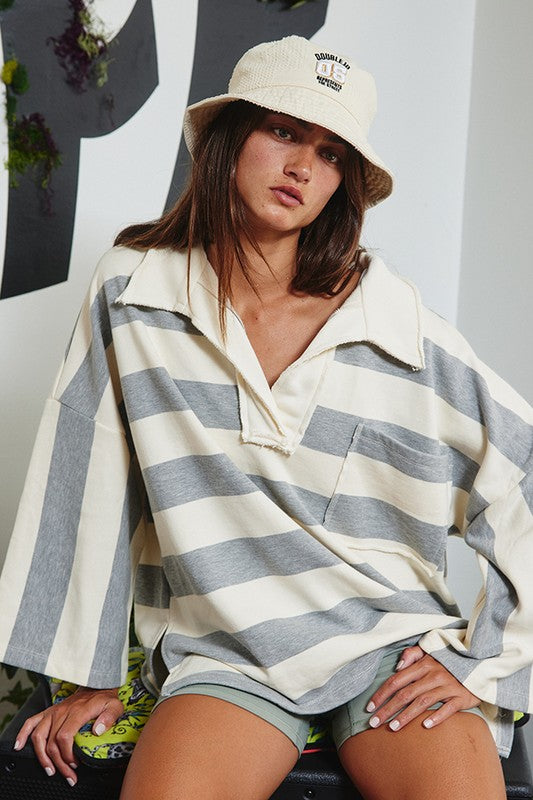 All in stripes top