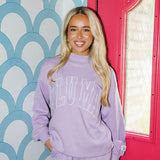 Lulu Mac lavender mock neck
