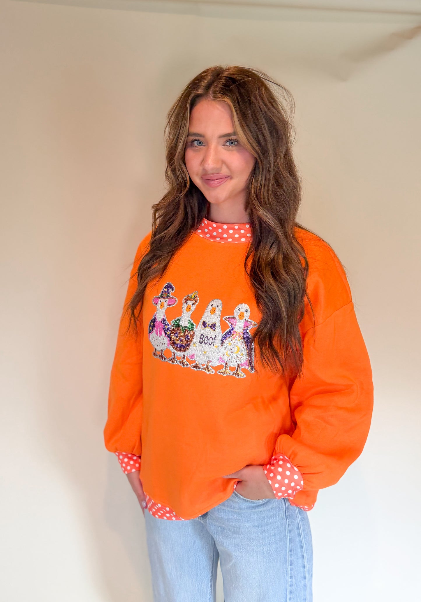 Halloween goose mock neck