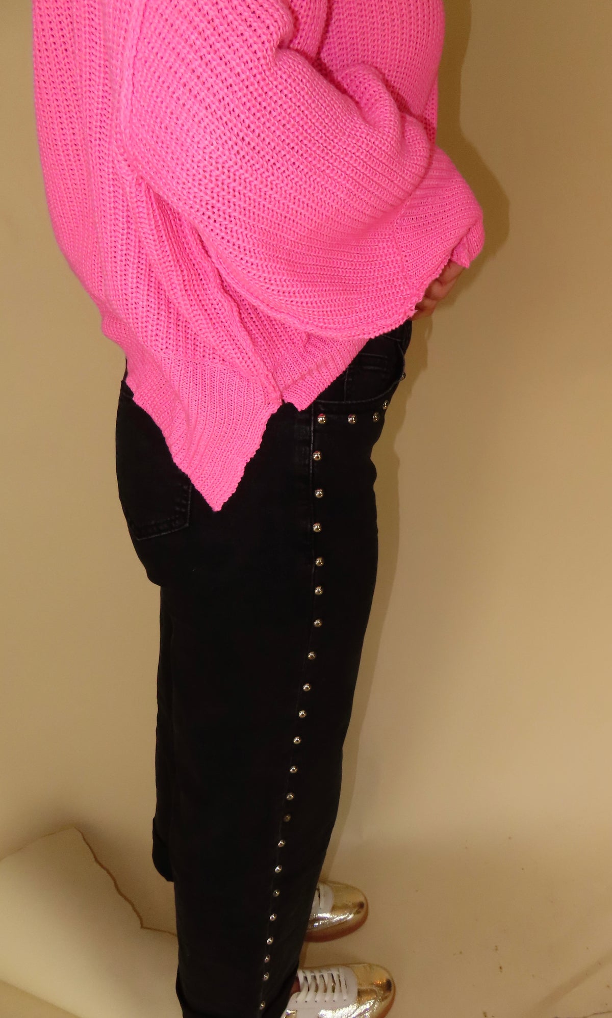 Black studded jean