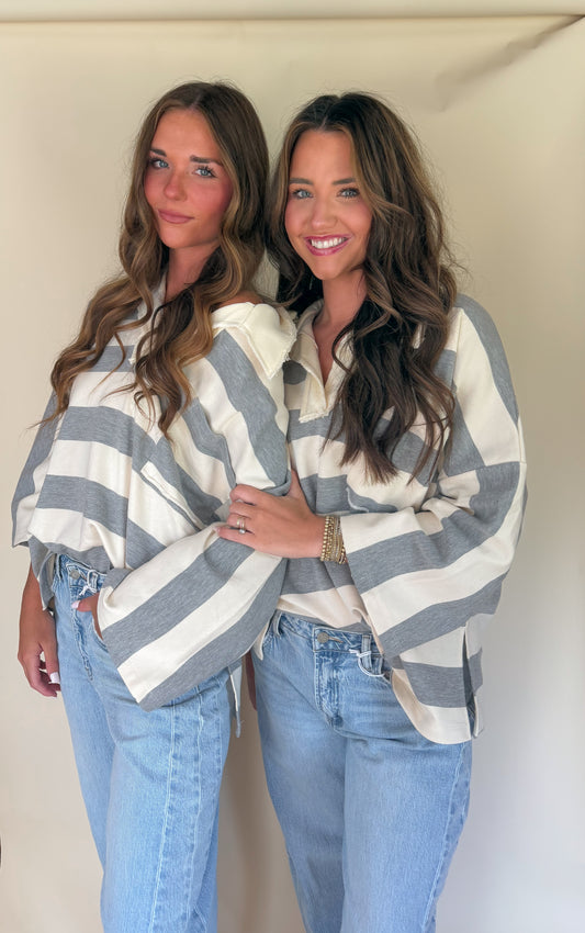All in stripes top