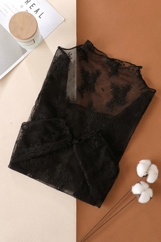 Black lace top