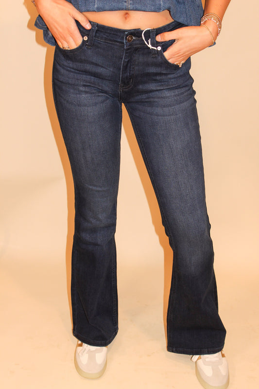 Mid Rise Flare Jeans